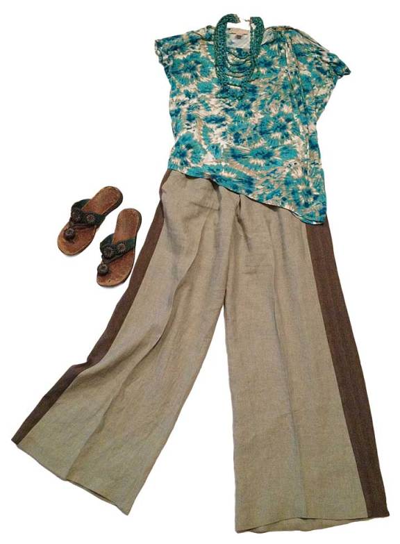 Side-Striped Linen Trousers