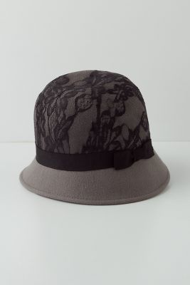Lace Hooded Cloche hat from Anthropologie