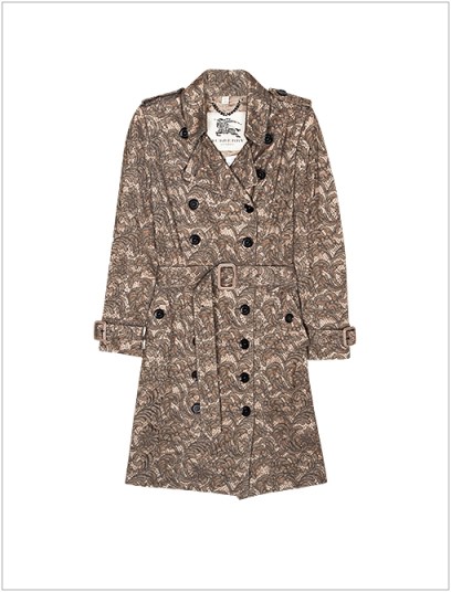 Lace-covered trench from Burberry