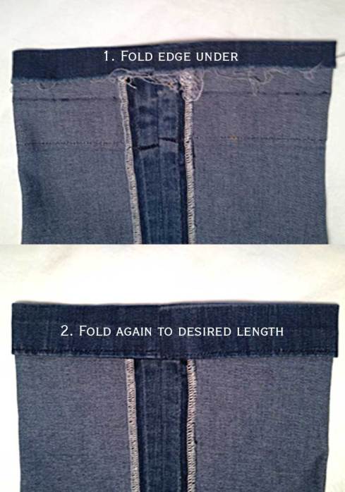 Folding hem before stitching