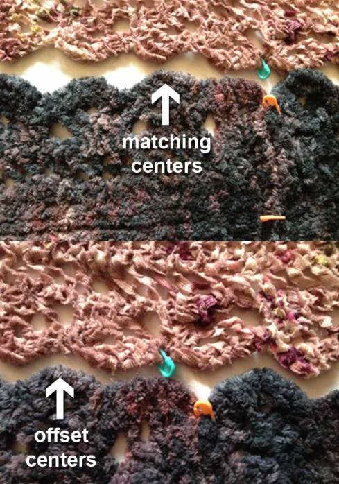 Seaming the scallops