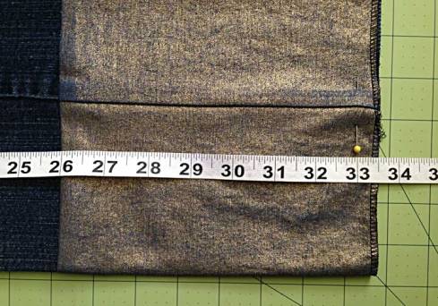 Checking the new inseam length