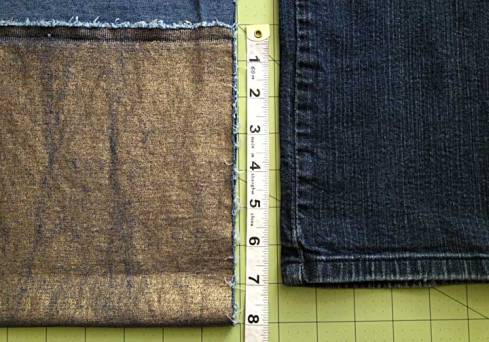 Measuring fabric and new inseam length