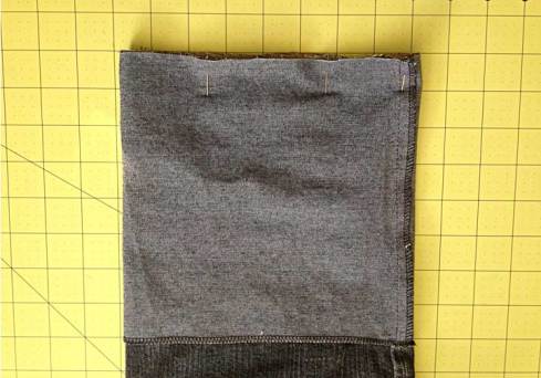 Cuff pinned in place