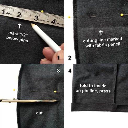 Creating new hemline