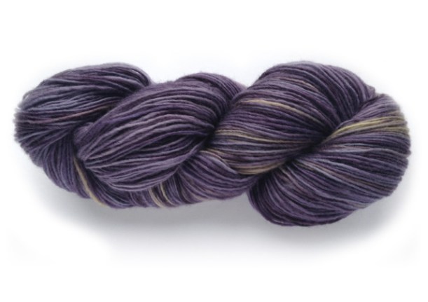 Amethyst in Softy (80% merino wool/20% cashmere). Click the photo to see this yarn in my Etsy shop.