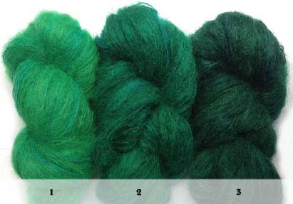 Ombré Emerald mohair set